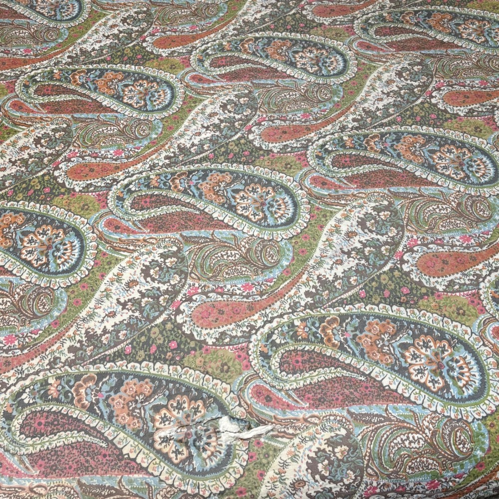 Pottery Barn Quilt King Multicolor Paisley Cotton Bedding 7209281 *FLAW*